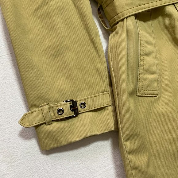 Vintage Silton California Canvas Sherpa Lined Belted Jacket Over Mens Size M tan - Picture 5 of 14